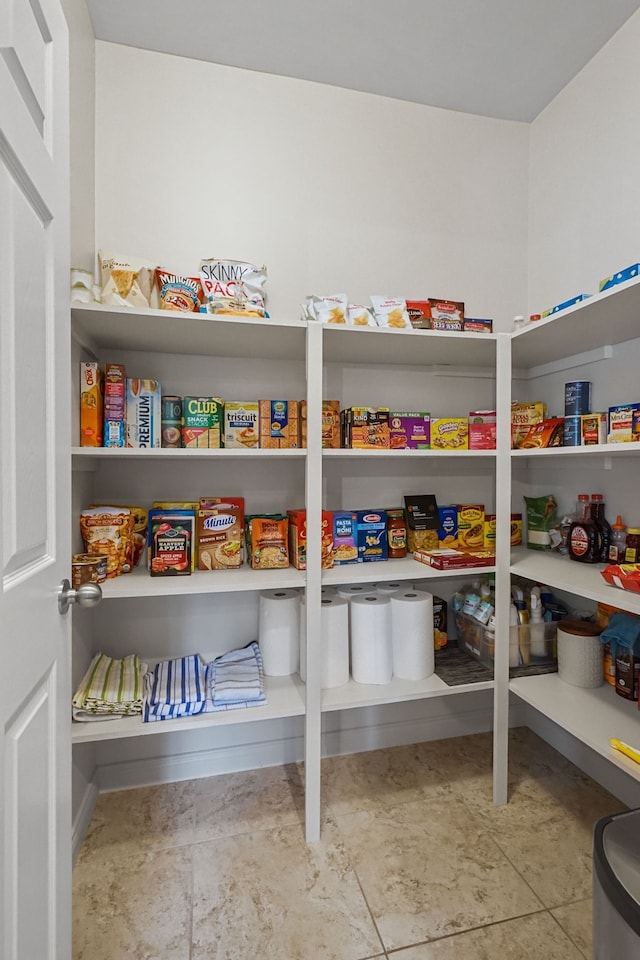 view of pantry