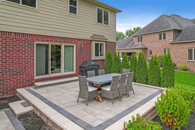 view of patio featuring area for grilling