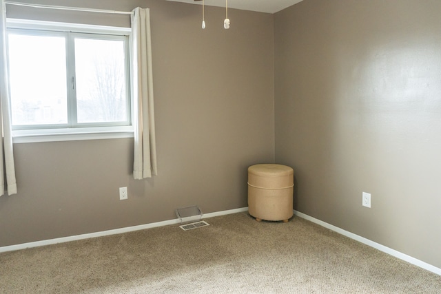 spare room with carpet