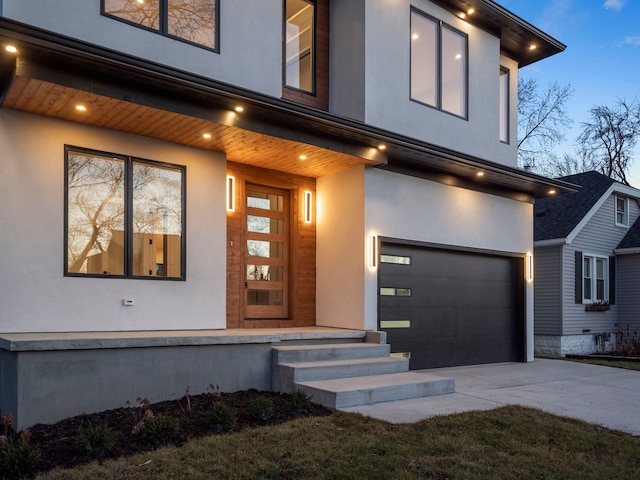 view of front of house featuring a garage