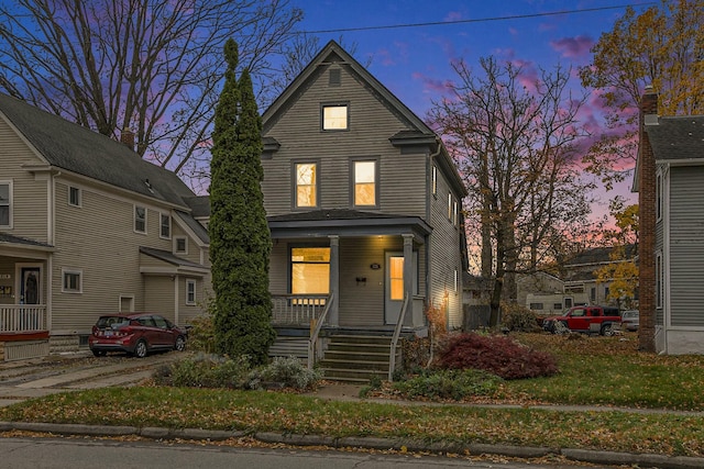 front of property with a porch