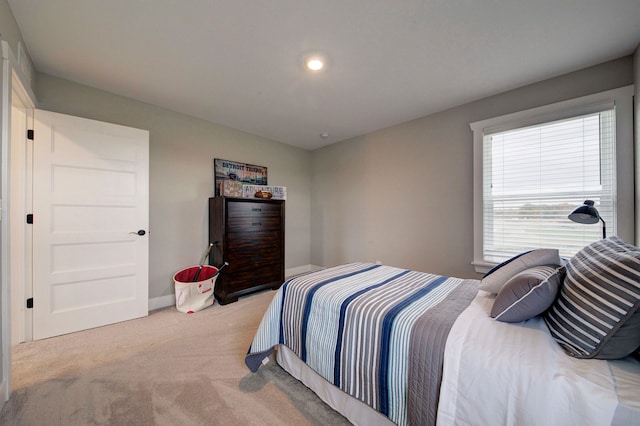 view of carpeted bedroom