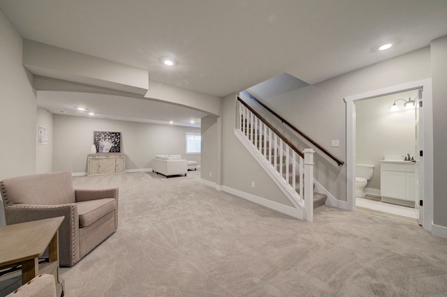 view of carpeted living room