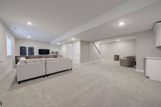 view of carpeted living room