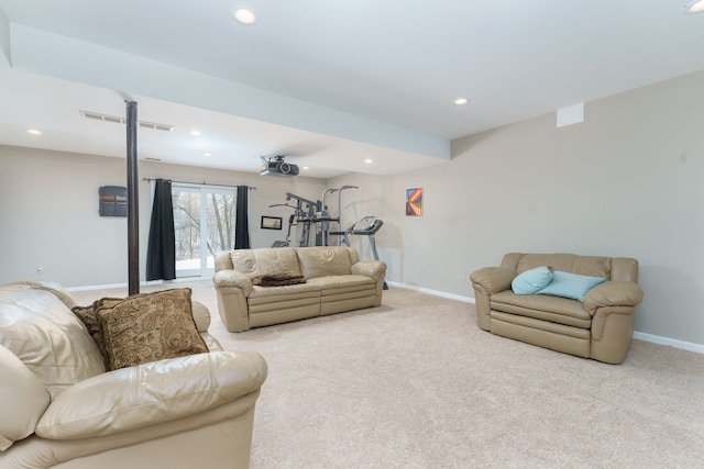 view of carpeted living room