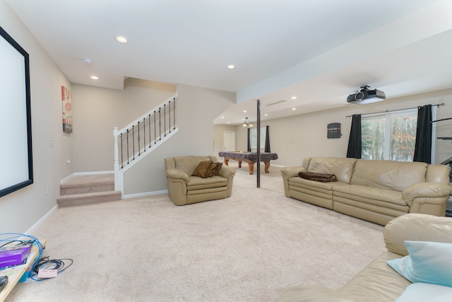 view of carpeted living room