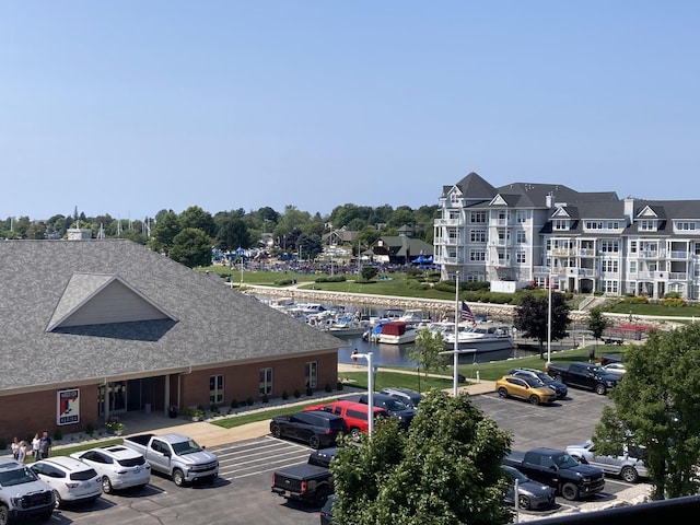 view of property with a water view