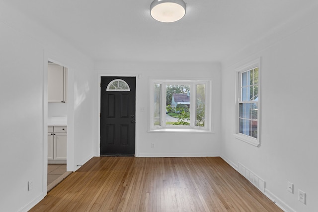 foyer featuring light hardwood / wood-style flooring