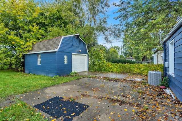 garage featuring central AC