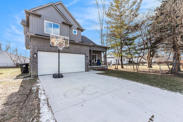 exterior space featuring a garage