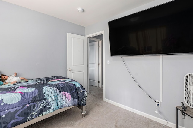 bedroom with carpet floors