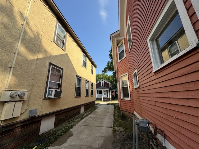 view of home's exterior featuring cooling unit