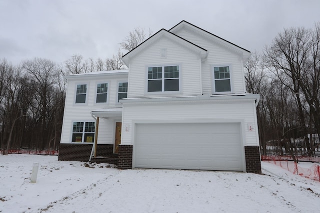 view of property featuring a garage