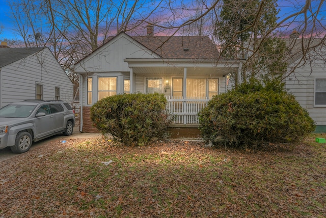 bungalow-style home featuring a porch