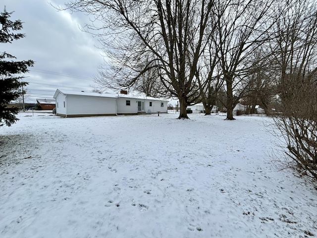 view of snowy yard