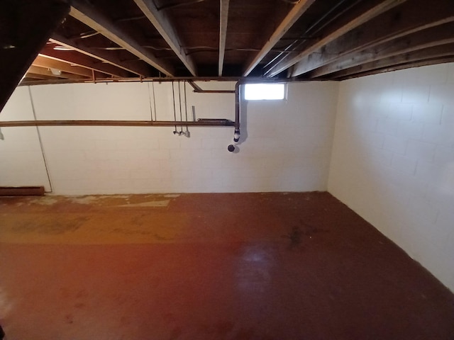 view of basement