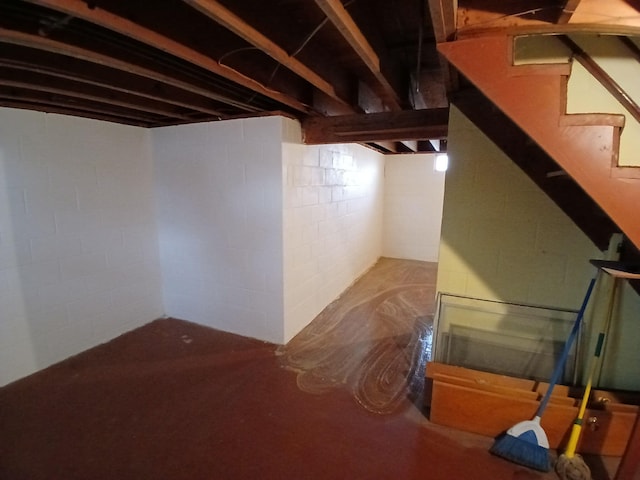 view of basement