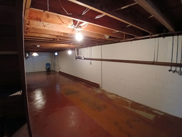 view of basement