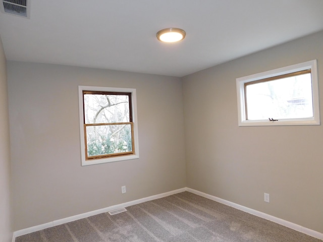 view of carpeted empty room