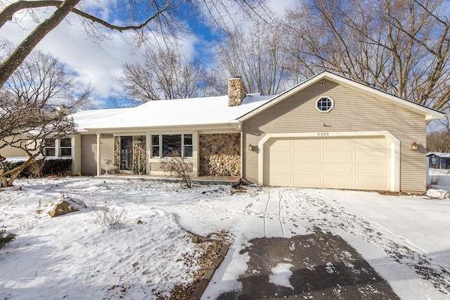 ranch-style house with a garage