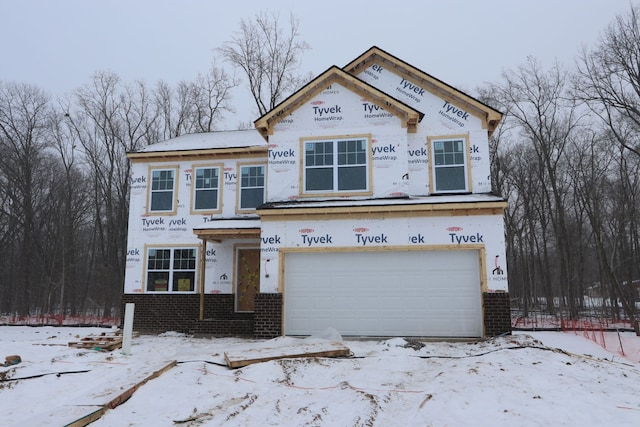 property in mid-construction featuring a garage