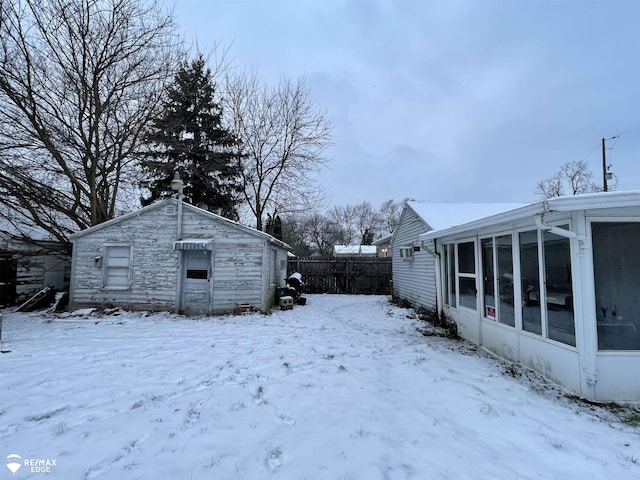 view of snowy yard