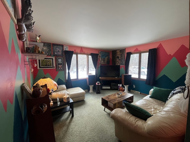 view of carpeted living room