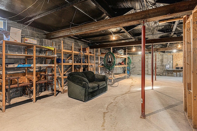 view of basement