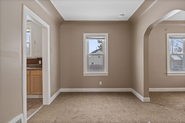 view of carpeted empty room