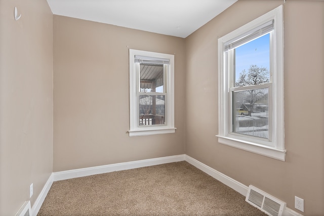 view of carpeted empty room