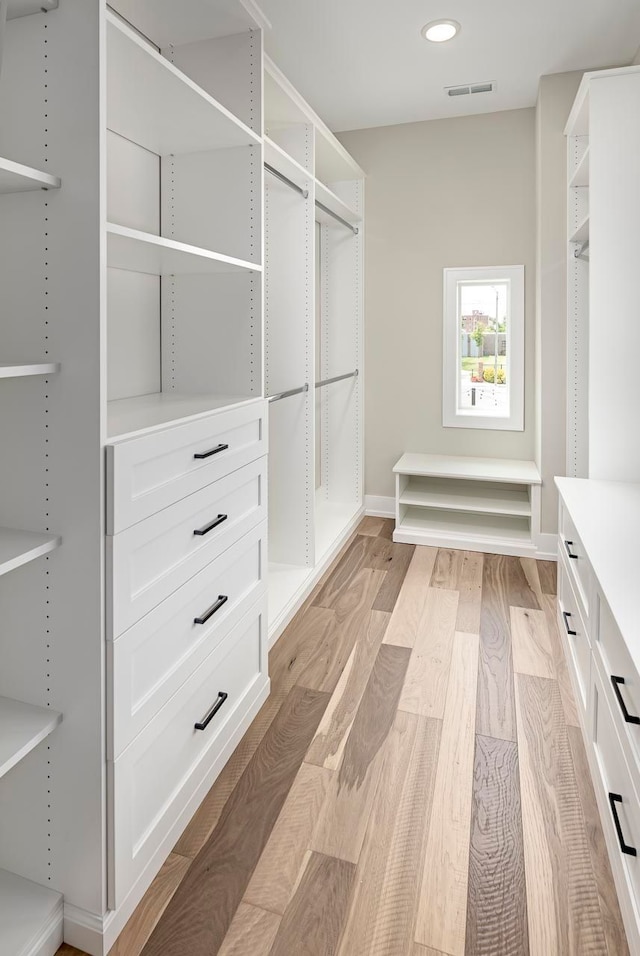 3634 Trumbull St Unit 65, Detroit, MI 48208 - walk in closet featuring light hardwood / wood-style flooring