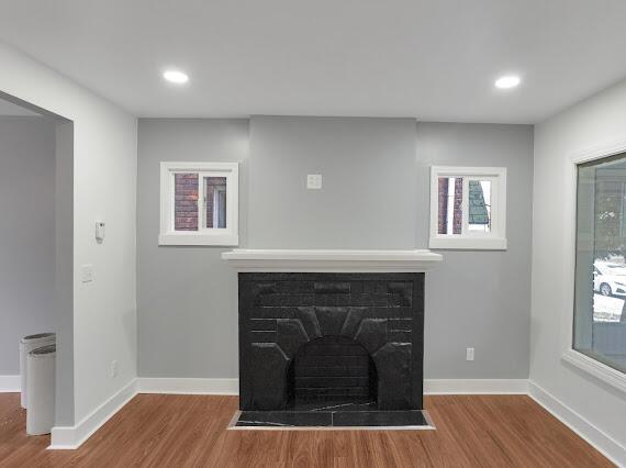 living room featuring hardwood / wood-style floors