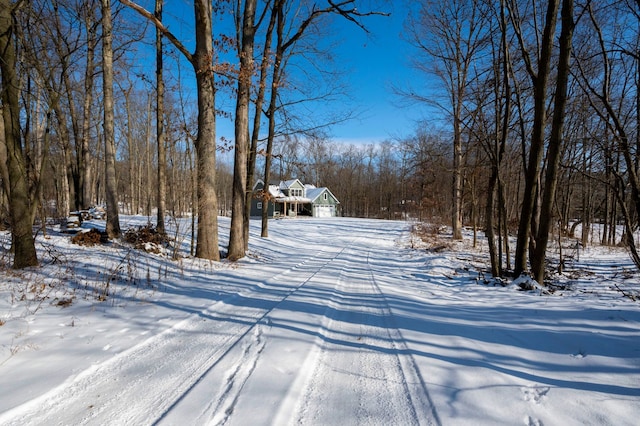 view of snowy yard