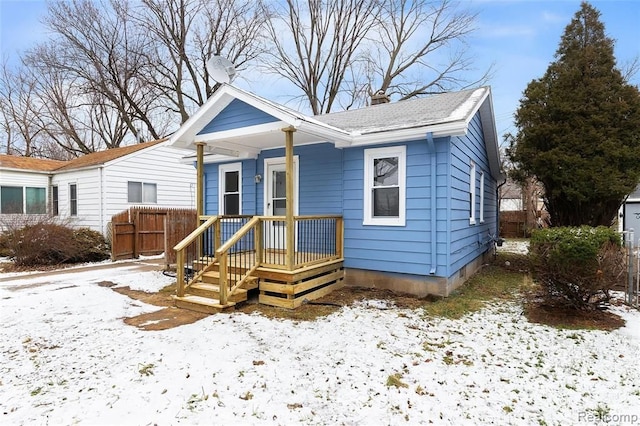 view of bungalow