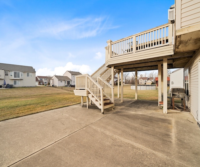 view of patio featuring a deck