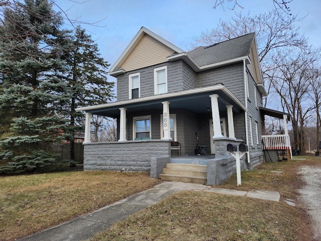 view of front of house with a porch