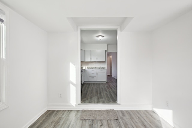 interior space featuring light wood-type flooring