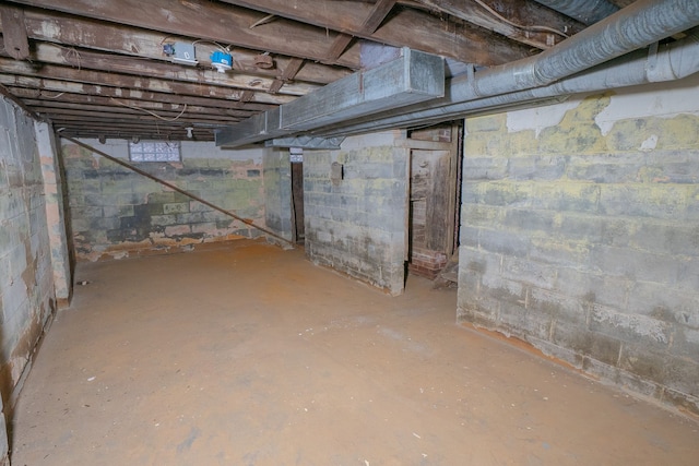 view of basement