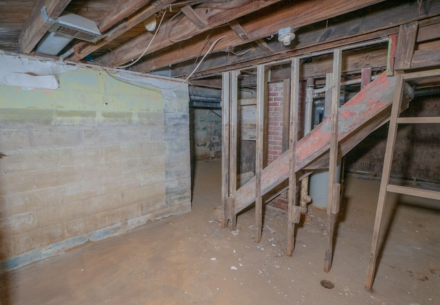 view of basement