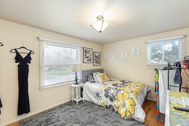 bedroom featuring hardwood / wood-style floors