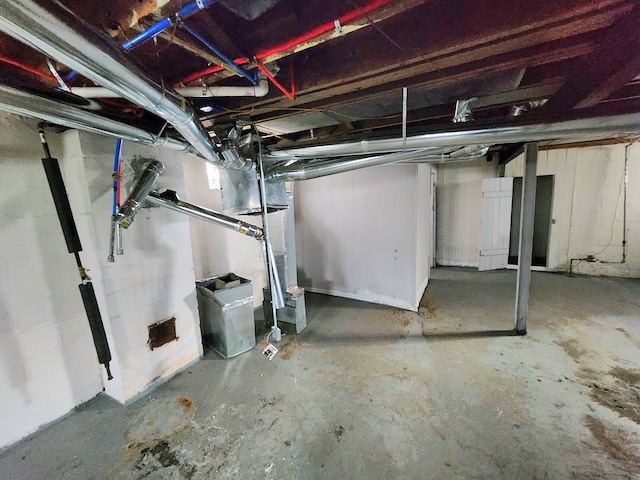 view of basement