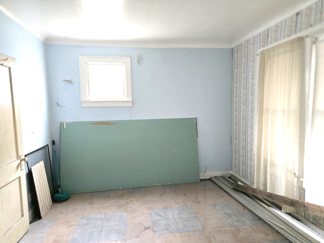 view of spare room