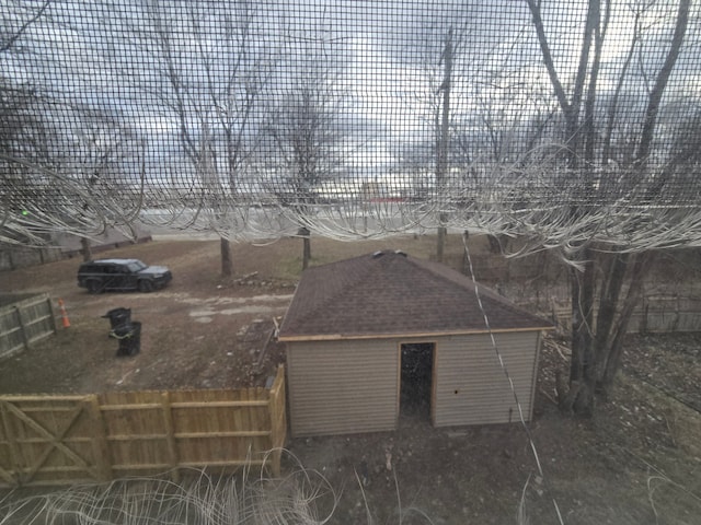 view of home's exterior featuring an outbuilding