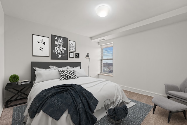 view of carpeted bedroom