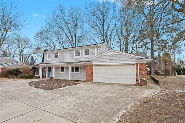 view of property with a garage