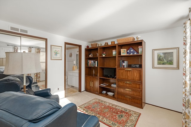 view of carpeted living room