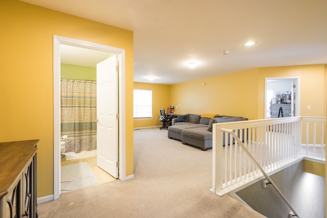 view of carpeted living room