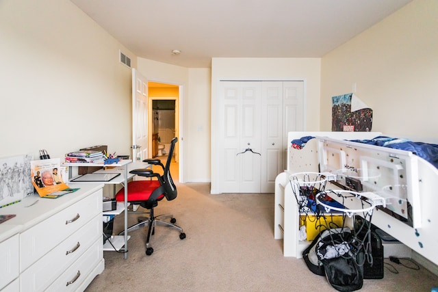 view of carpeted office