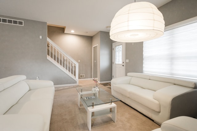 view of carpeted living room