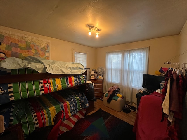 bedroom featuring hardwood / wood-style flooring